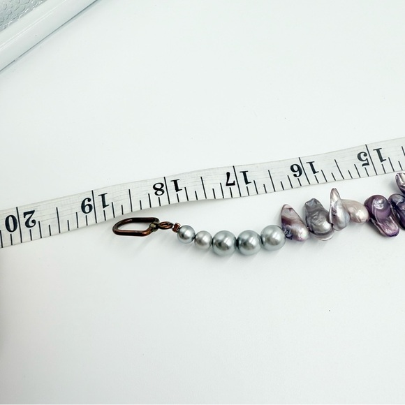 Vintage Beautiful Keshi Freshwater Pearl with Gem Stone Padent - Picture 6 of 6